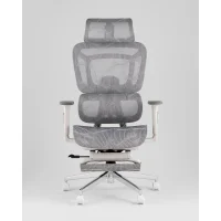 Кресло офисное TopChairs Nimbus белая сетка белый пластик