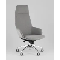 Кресло руководителя TopChairs Bow в ткани серый