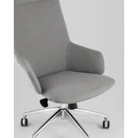 Кресло руководителя TopChairs Bow в ткани серый