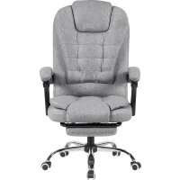 Кресло руководителя TopChairs President NEW серое в ткани
