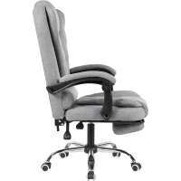 Кресло руководителя TopChairs President NEW серое в ткани
