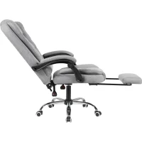 Кресло руководителя TopChairs President NEW серое в ткани