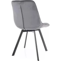 Стул SIGNAL MONTI Velvet Bluvel 14 серый/черный, поворотный