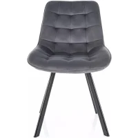 Стул SIGNAL MONTI Velvet Bluvel 14 серый/черный, поворотный