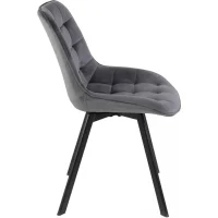 Стул SIGNAL MONTI Velvet Bluvel 14 серый/черный, поворотный