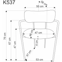 Стул HALMAR K537 серый/золотой