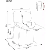 Стул SIGNAL KISO Noelle 33 темно-бежевый/черный