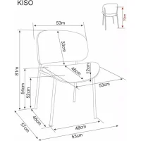 Стул SIGNAL KISO Noelle 45 капучино/черный