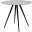 Стол Ники круглый столешница керамика Italian light grey 900