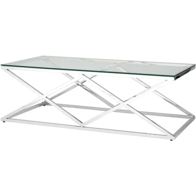 Журнальный стол 120*60 ИНСИГНИЯ серебро