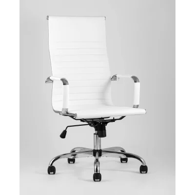 Кресло руководителя TopChairs City белое — фото 2