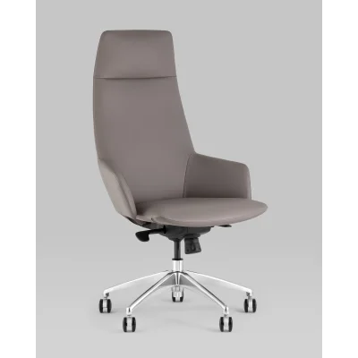 Кресло руководителя TopChairs Bow серый — фото 2
