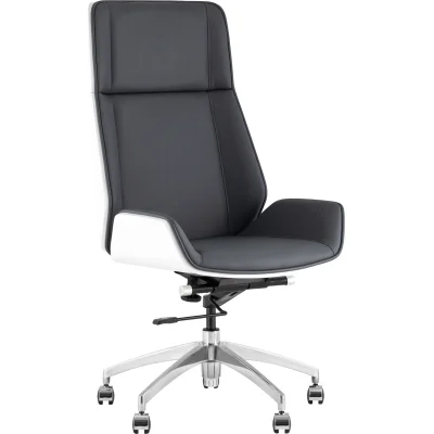 Кресло руководителя TopChairs Crown SN серо-голубой