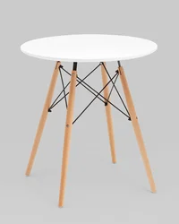 Стол круглый Eames DSW NEW D70 белый — фото 2