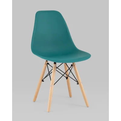 Стул Eames Style DSW темно-бирюзовый x4 (разборный каркас) — фото 2