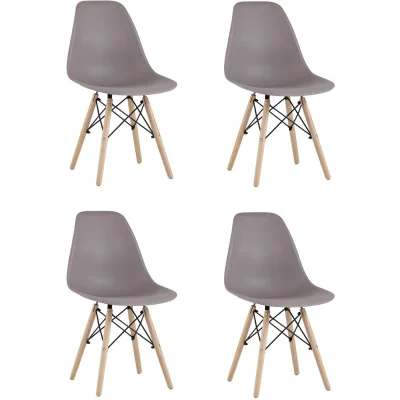 Стул Eames Style DSW темно-серый x4 (разборный каркас)