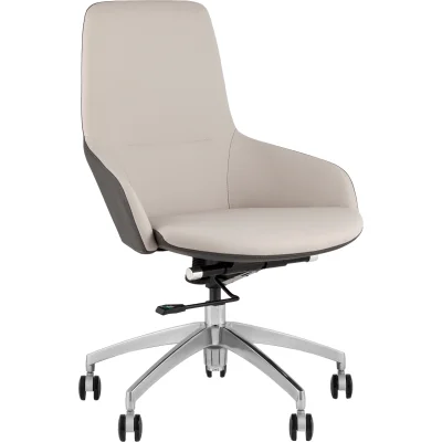 Кресло офисное TopChairs Soulo светло-серый, серый