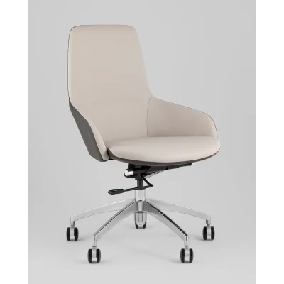 Кресло офисное TopChairs Soulo светло-серый, серый — фото 2