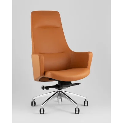 Кресло руководителя TopChairs Ferris коричневое — фото 2