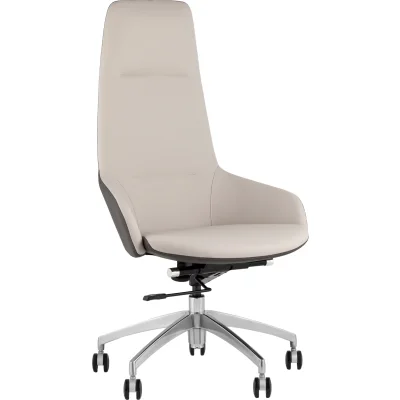 Кресло руководителя TopChairs Soulo светло-серый, серый