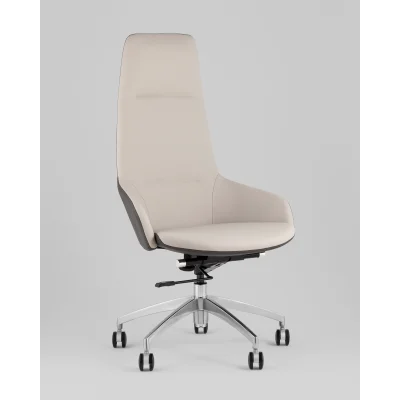 Кресло руководителя TopChairs Soulo светло-серый, серый — фото 2