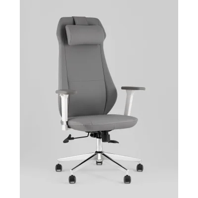 Кресло руководителя TopChairs Trophey серый — фото 2