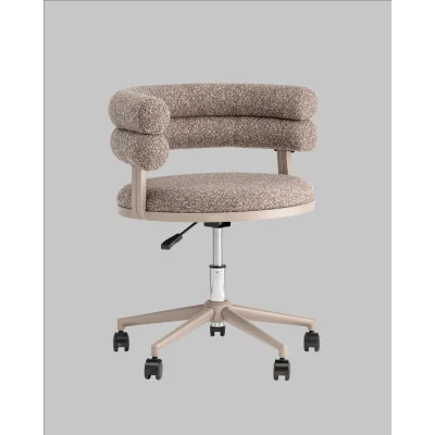 Стул офисный Ponty светло-коричневый бежевые ножки — фото 2