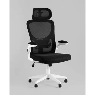 Кресло офисное TopChairs Airone белый с черной сеткой — фото 2