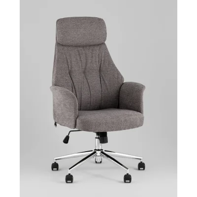 Кресло офисное TopChairs Neoma темно-серый ткань — фото 2
