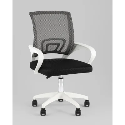 Кресло офисное TopChairs Simple SN черный пластик белый — фото 2