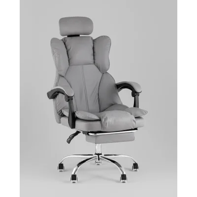 Кресло руководителя TopChairs Siento серый — фото 2