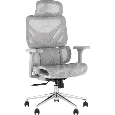 Кресло офисное TopChairs Structo серая сетка