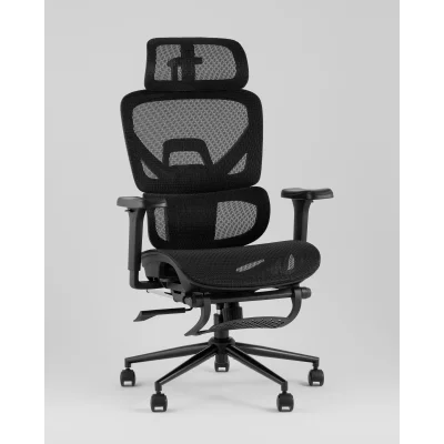 Кресло офисное TopChairs Vertus черная сетка — фото 2
