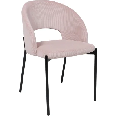 Стул ELSA, розовый велюр Fjord 91/черный