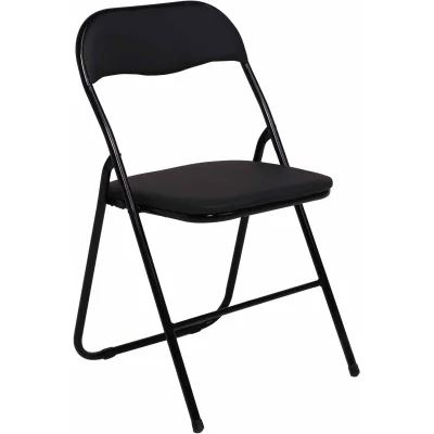 Стул складной JAKE, ECONOM, кожзам, чёрный