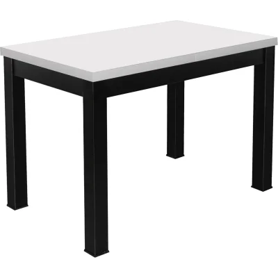 Стол раздвижной BLACK, 1100(1490)*670*770, (белый мат)