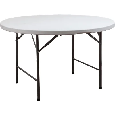 Стол садовый складной, белый, hdpe-пластик, круглый