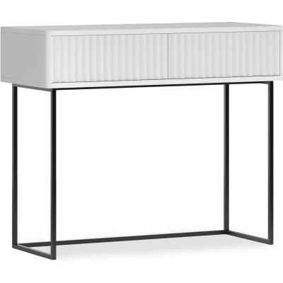 Стол-консоль SHTABE ROYAL 5011 эко, Белый-Белый-Черный