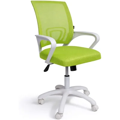 Кресло поворотное RICCI NEW, WHITE (салатовый)