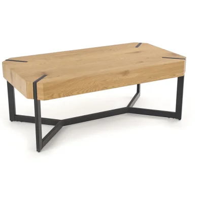 Стол журнальный HALMAR LAVIDA дуб золотой/черный, 110/60/43