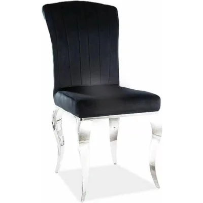 Стул SIGNAL PRINCE Velvet tap. 186 черный/хром