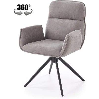 Стул HALMAR K574 серый/черный, поворотный
