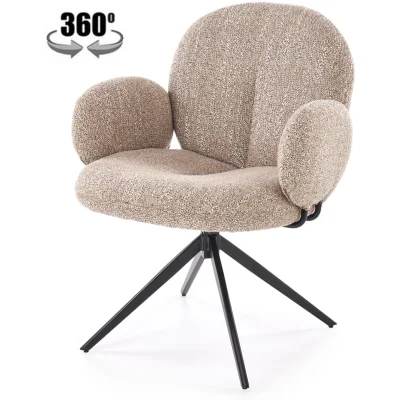 Стул HALMAR K568 темно-бежевый/черный, поворотный