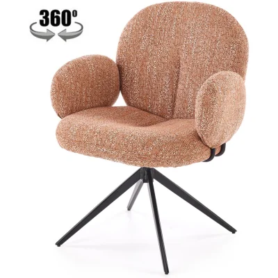 Стул HALMAR K568 корица/черный, поворотный