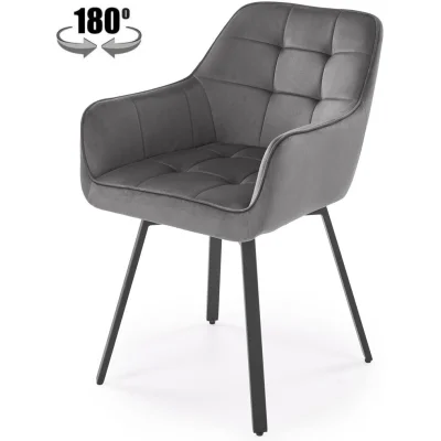 Стул HALMAR K588 серый/черный