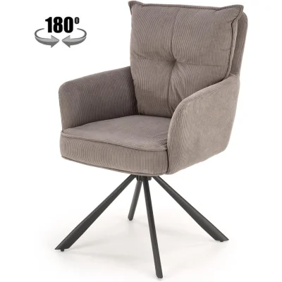 Стул HALMAR K528 серый/черный, поворотный
