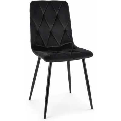 Стул SIGNAL TOM Velvet Bluvel 19 черный/черный