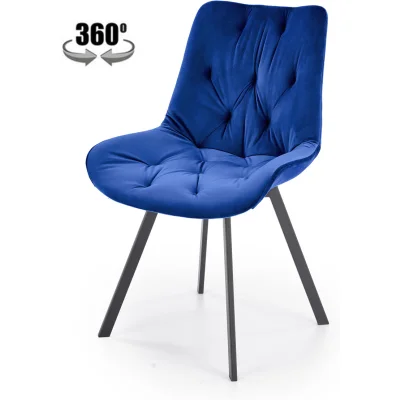 Стул HALMAR K519 синий/черный, поворотный