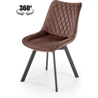 Стул HALMAR K520 мокко/черный, поворотный