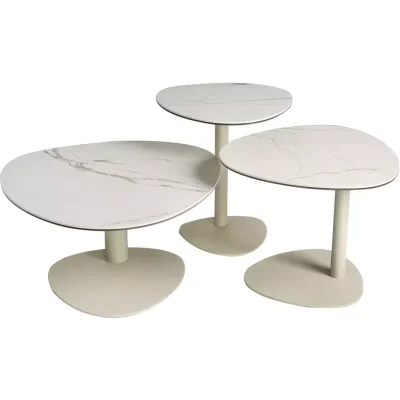 Стол журнальный SIGNAL CIAO C Ceramic бежевый Amazonia/кашемир 50/50 — фото 2